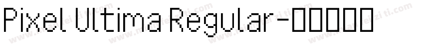 Pixel Ultima Regular字体转换
